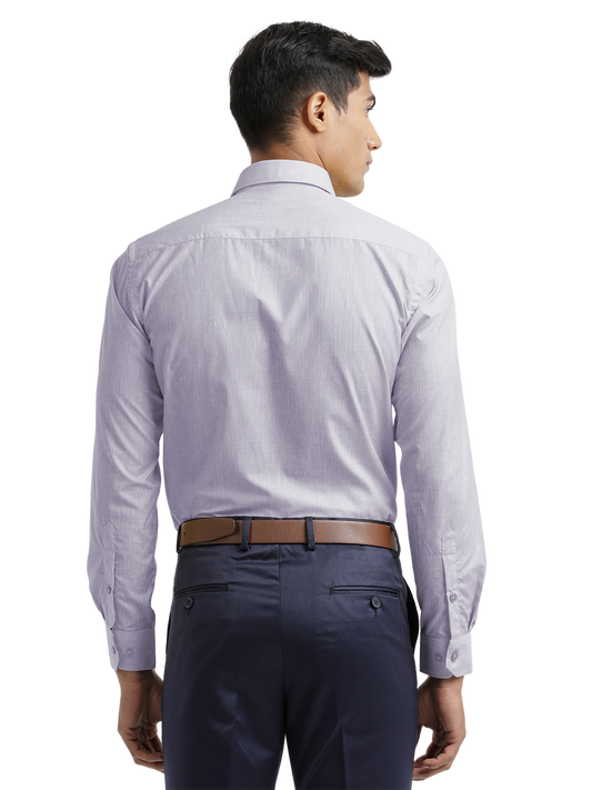Lavender Poly Cotton Solid Shirt