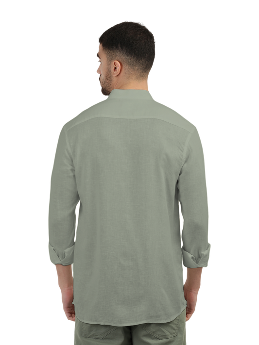 Sage Solid Csaual Shirt