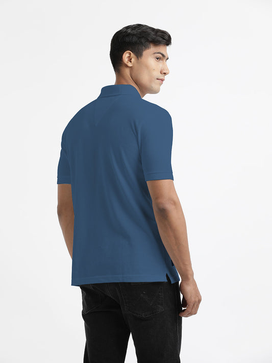 Denim Style Plain Polo Casual T Shirt