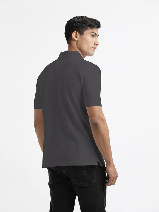 Charcoal Plain Polo T Shirt