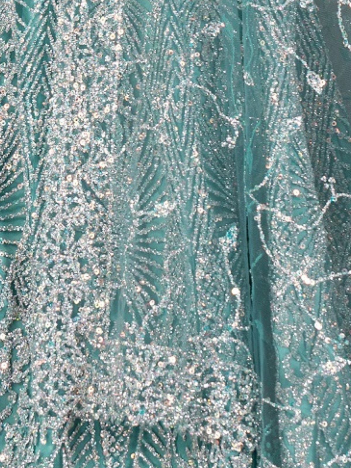 Odette Blue Net Embroidered Semi-Stitched lehenga For Women