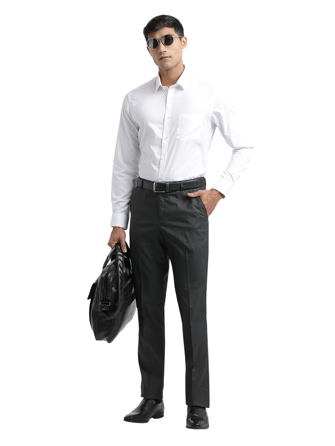 White Solid Formal Shirt