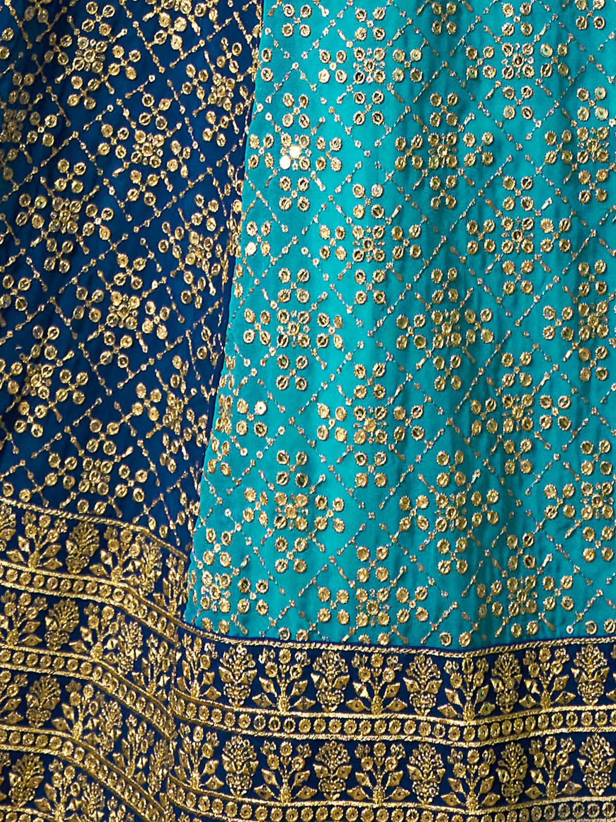 Odette Women Embroidered Semi Stitched Lehenga With Unstitched Blouse