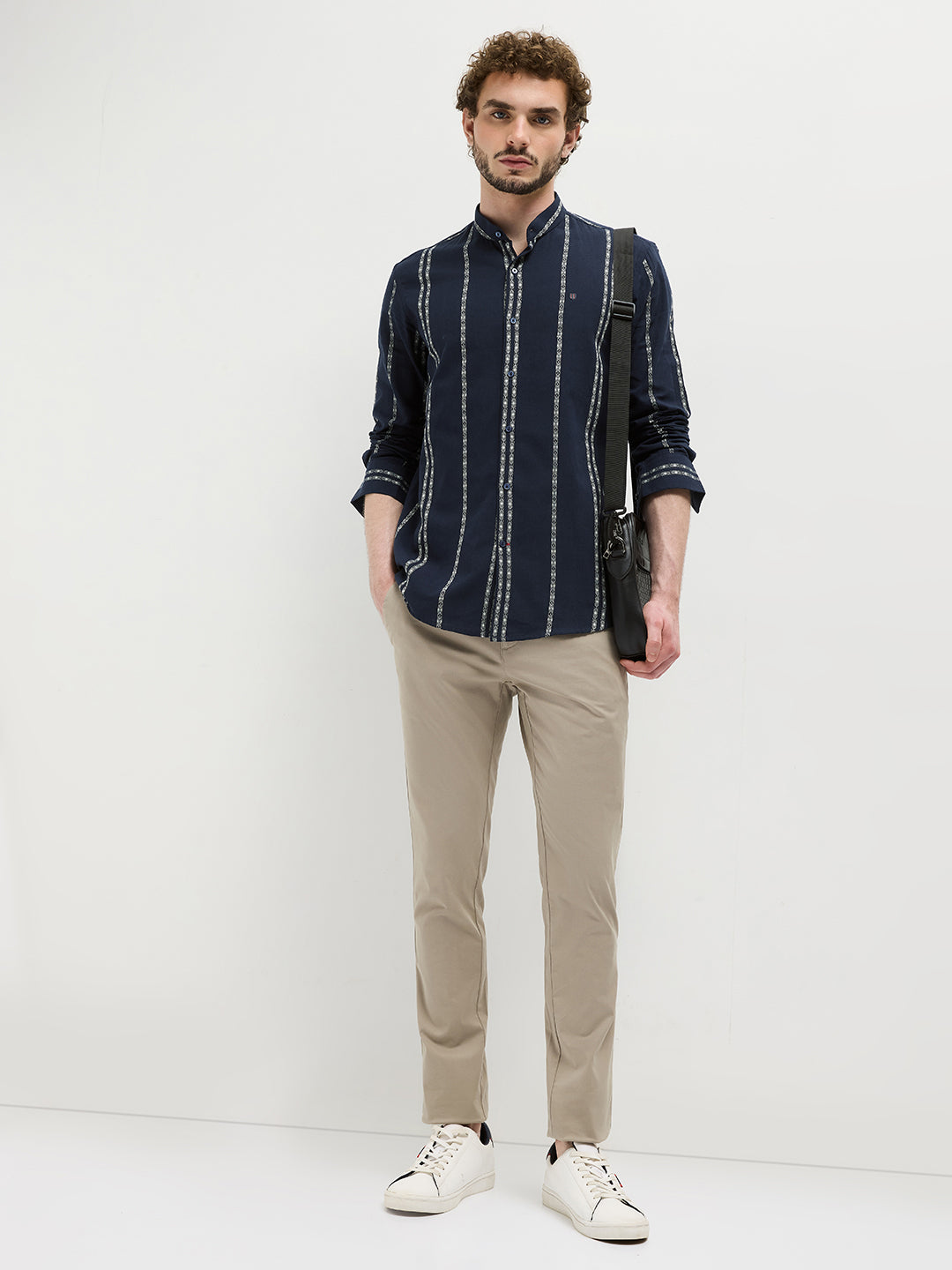 Dark Blue Stripes Casual Shirt