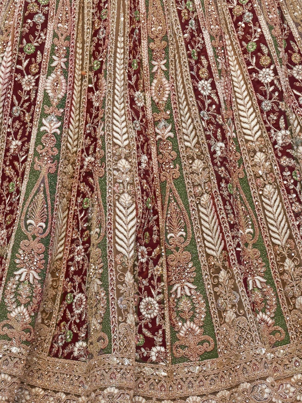 Odette Multicolor Soft Net Embroidered Semi-Stitched Lehenga With Unstitched Blouse For Women