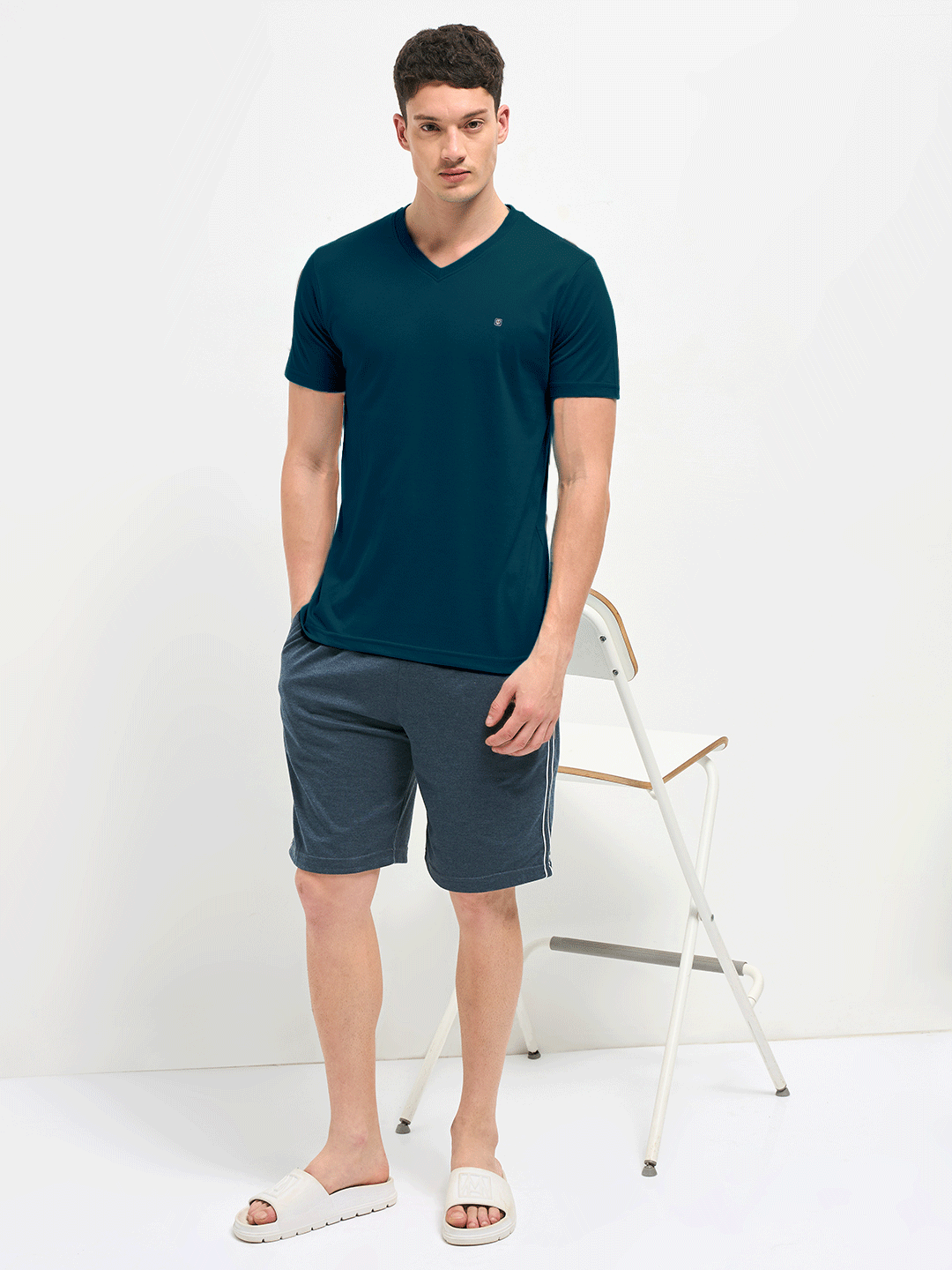 Lotto T-Shirt V Neck Blue