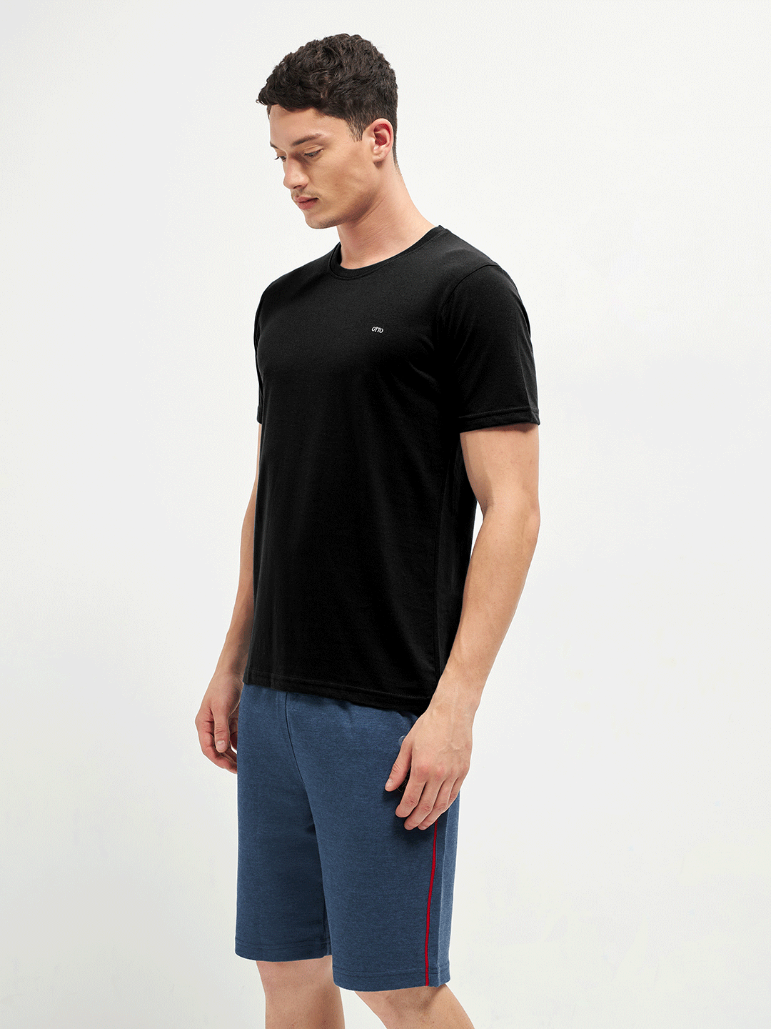 Motto T-Shirt Crew Neck Black