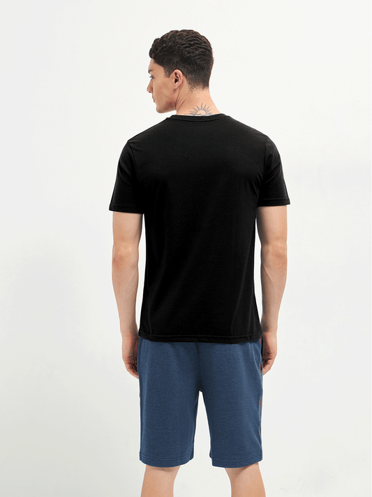 Motto T-Shirt Crew Neck Black