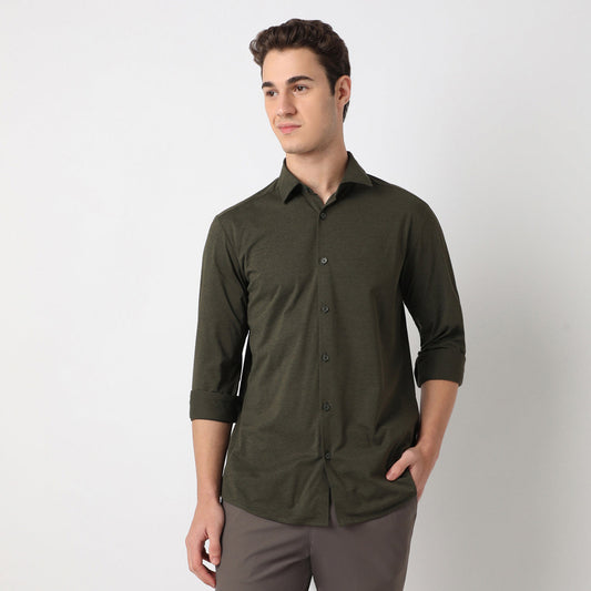 Travelator™ 2025 Shirt - 4-Way Ultra Stretch Slim Fit Wash & Wear - "Zero Top Stitch" - Saville Row Finish Full Sleeves