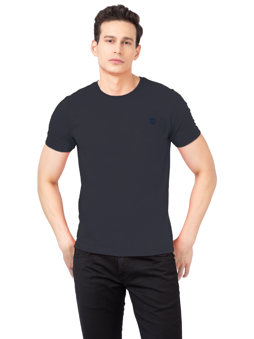 Motto Crew Neck T-Shirt Dark Grey