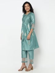 Flared Printed Kurta with Pant Set