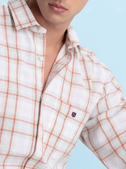 Brick Checked Casual Shirt