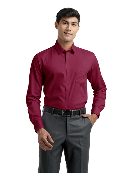 Rasberry Pink Micro Dobby Solid Shirt