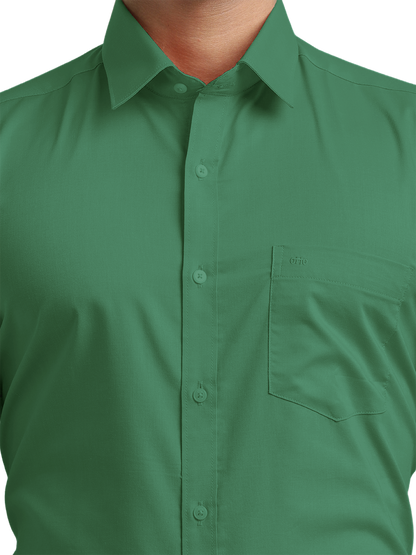 Aqua Green Micro Oxford Solid Shirt