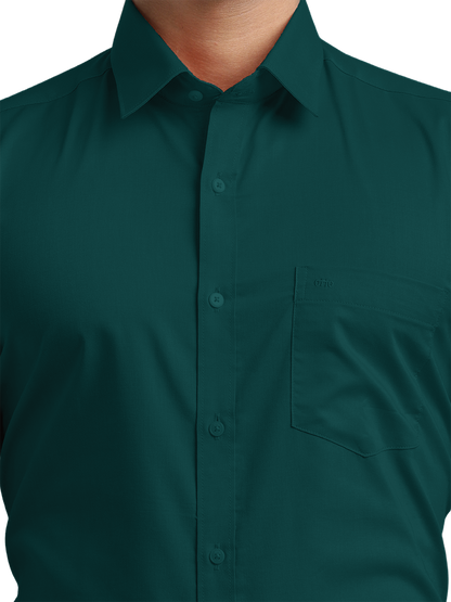 Sea Green Micro Oxford Solid Shirt