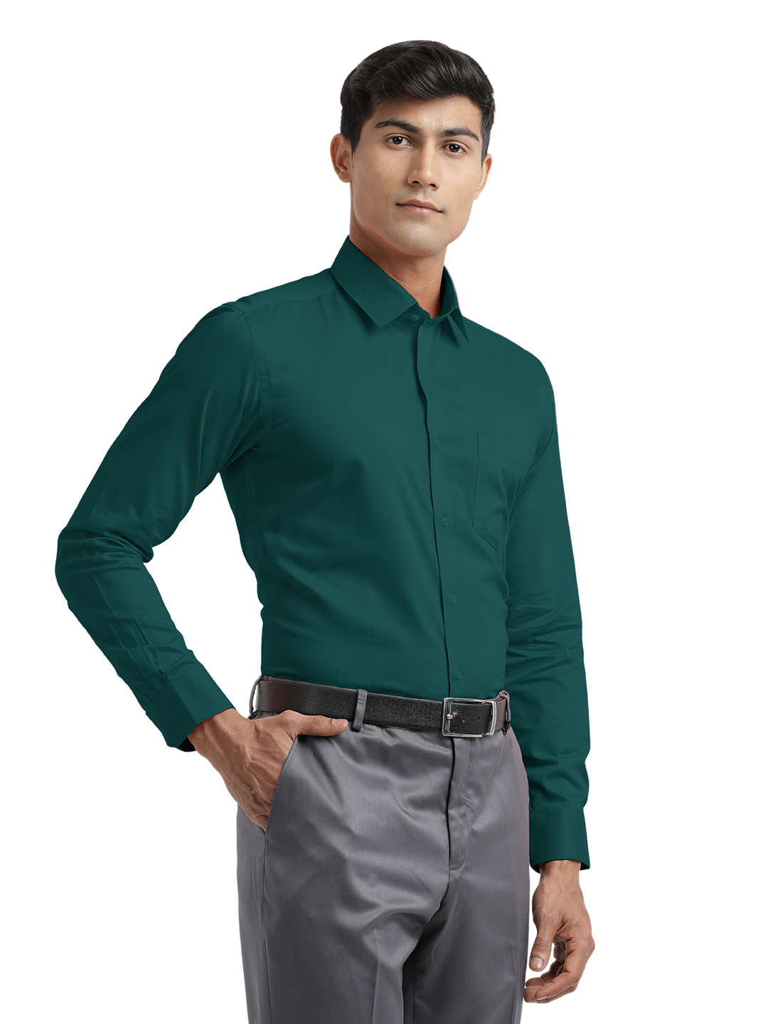 Sea Green Micro Oxford Solid Shirt