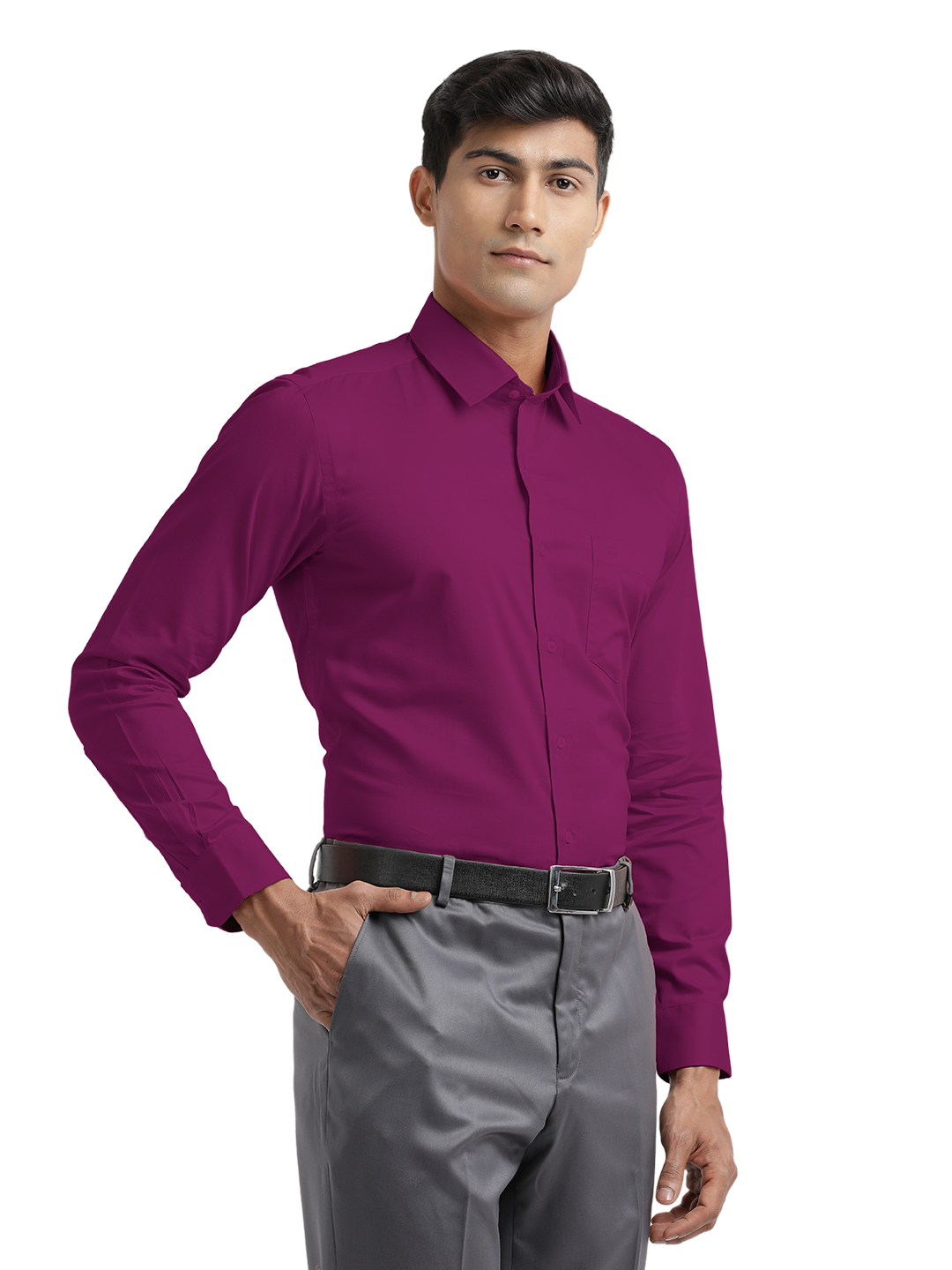 Rasberry Pink Micro Oxford Solid Shirt