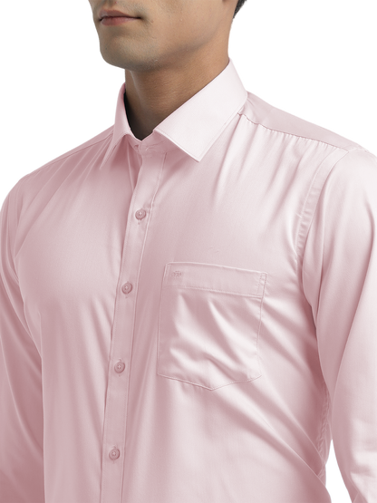 Light Pink Twill Wrinkle Free Solid Shirt