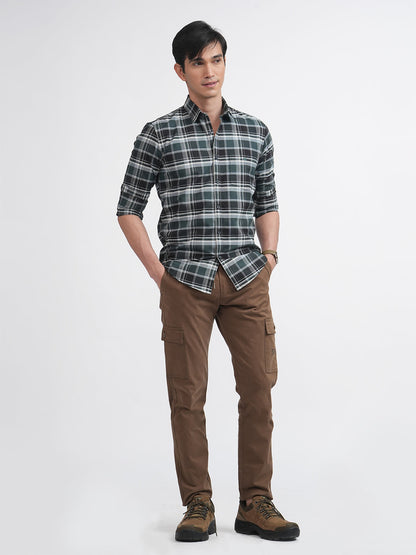 Emerald Green Matt Oxford Checked Shirt