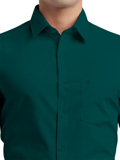 Sea Green Micro Dobby Solid Shirt
