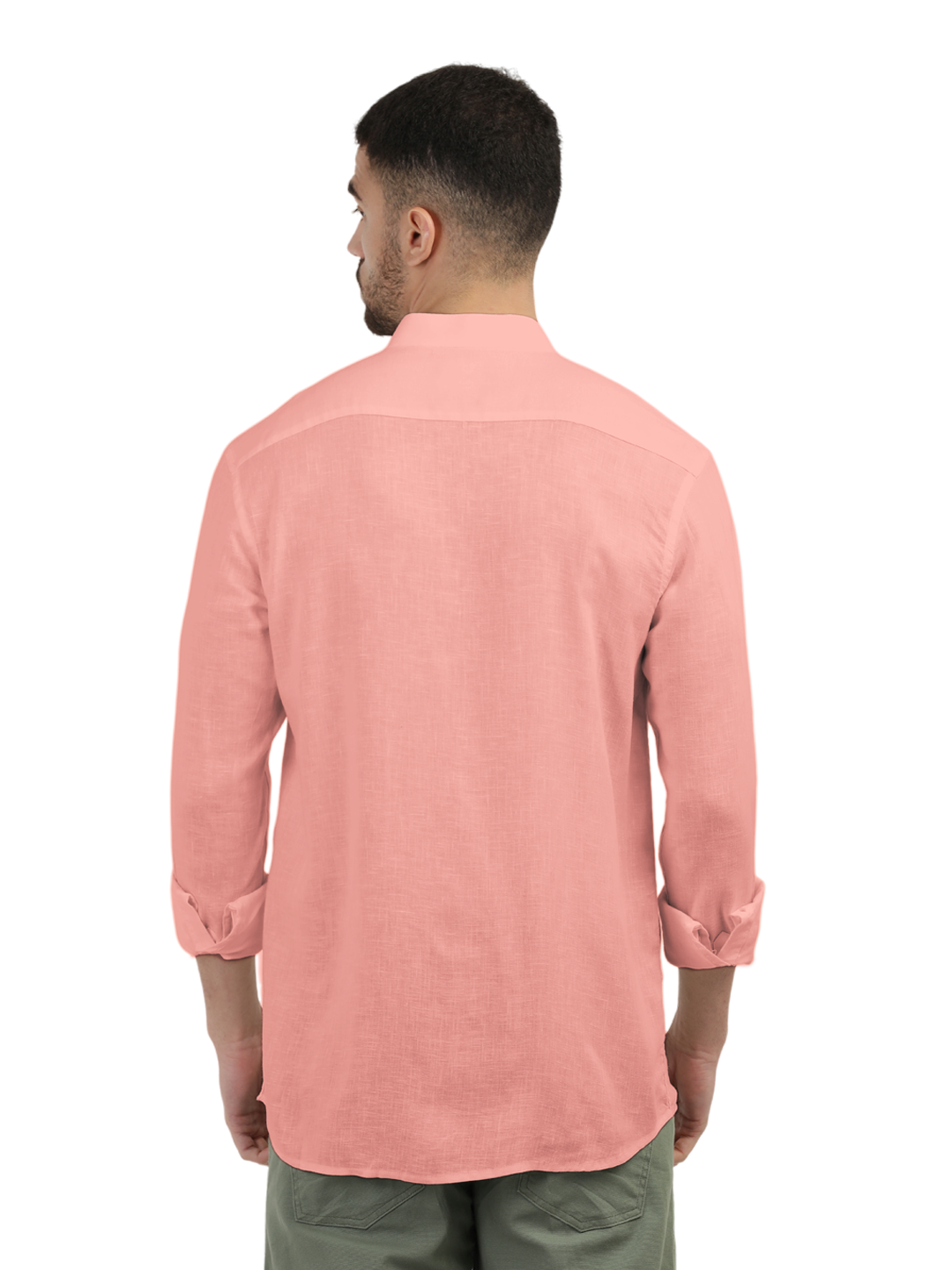Coral Solid Casual Shirt