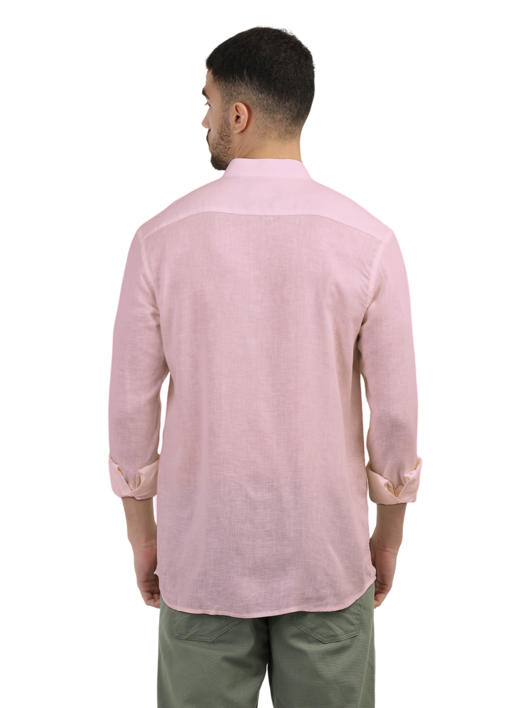 Baby Pink Solid Casual Shirt