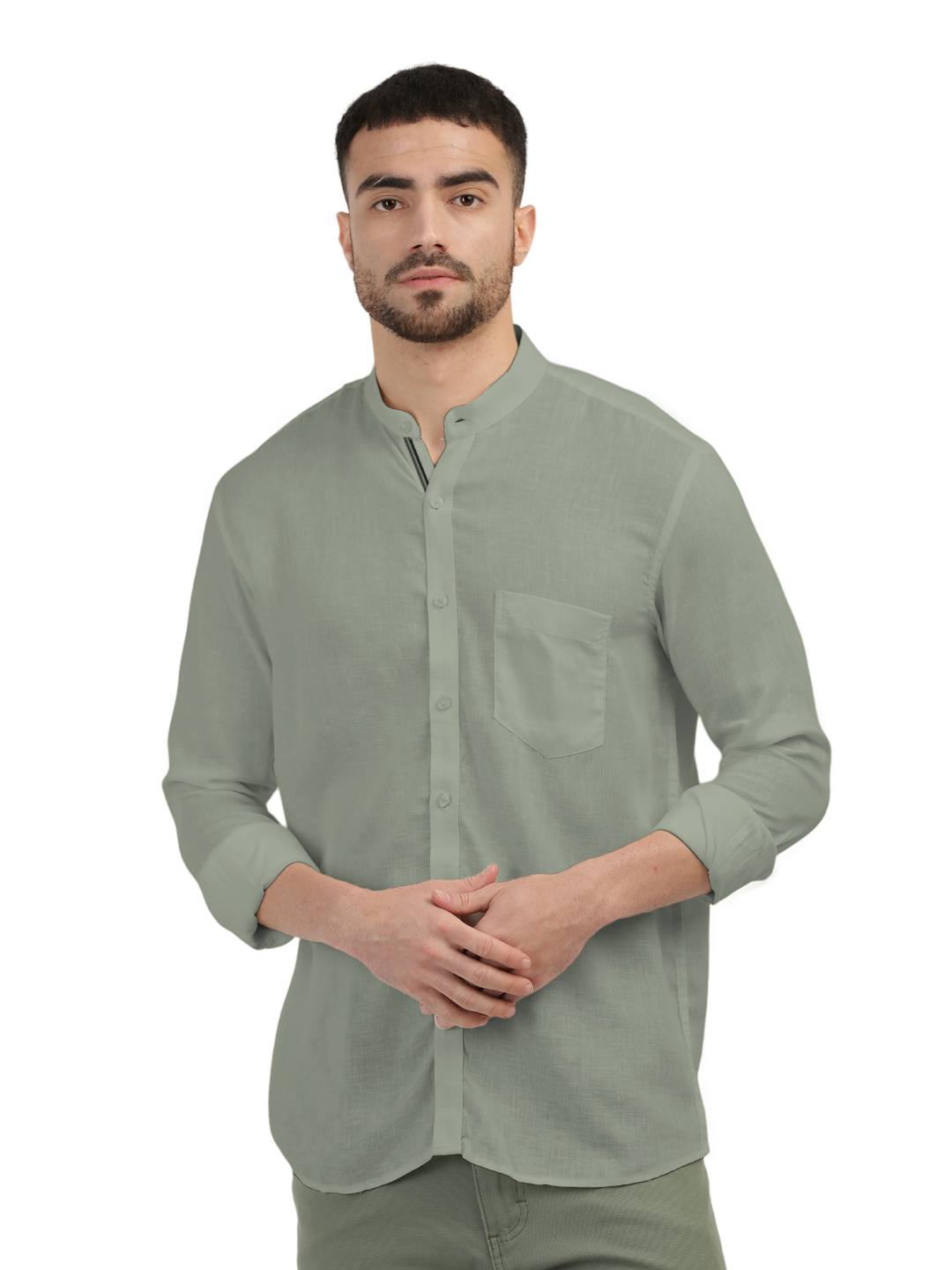 Sage Solid Csaual Shirt