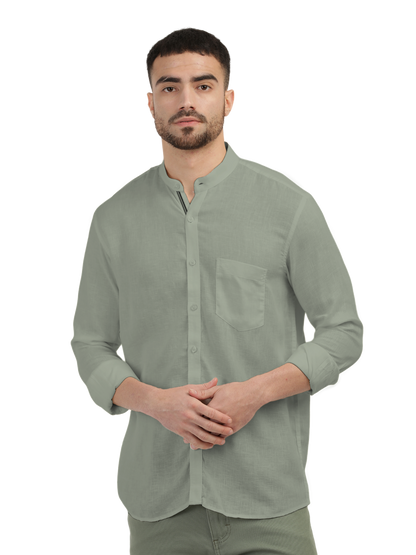 Sage Solid Csaual Shirt