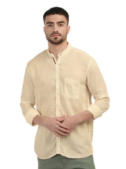 Sand Solid Casual Shirt