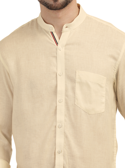 Sand Solid Casual Shirt