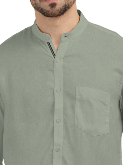 Sage Solid Csaual Shirt