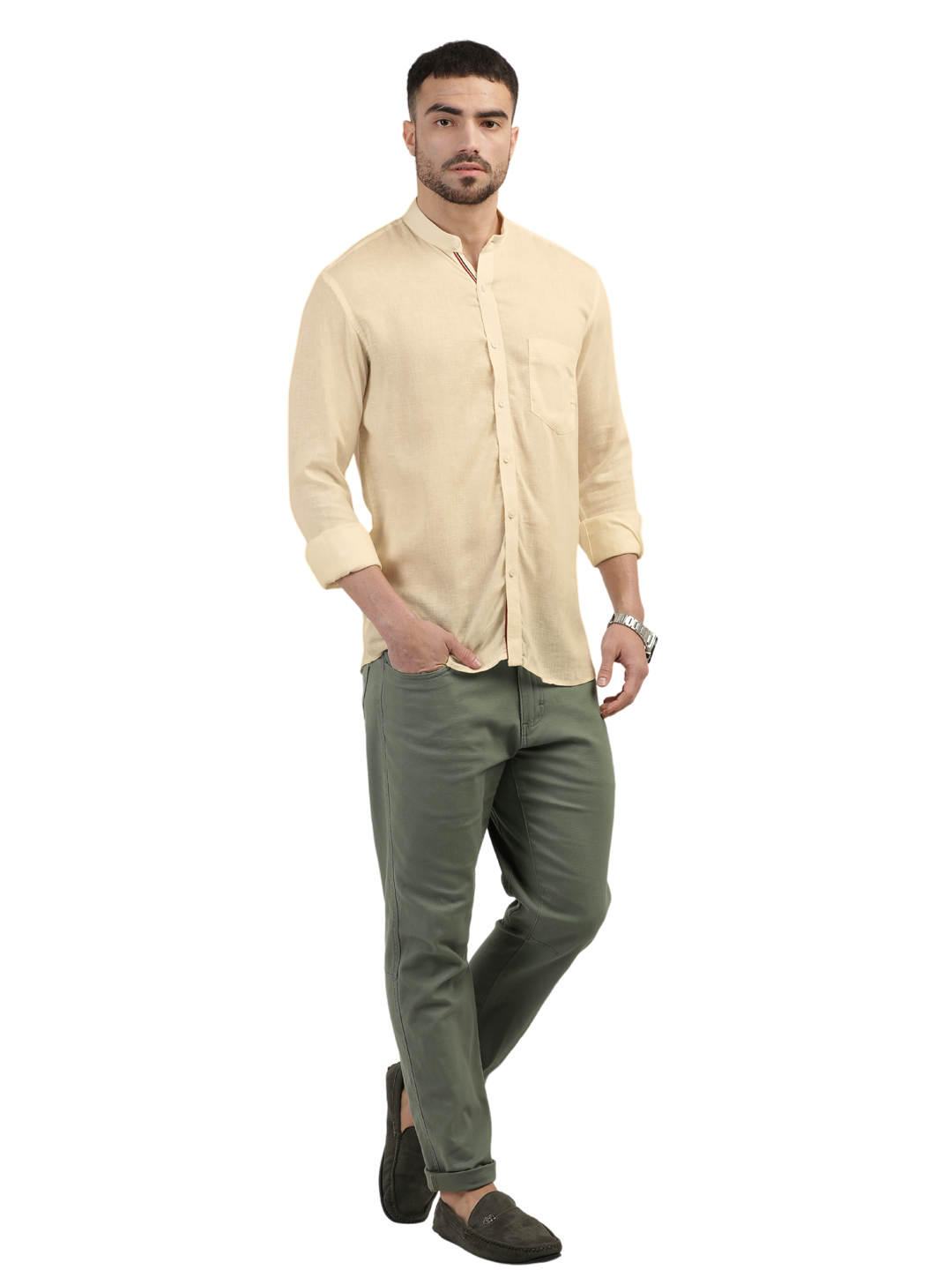 Sand Solid Casual Shirt