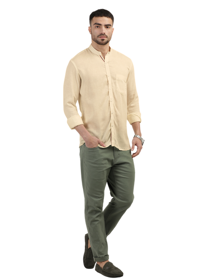 Sand Solid Casual Shirt
