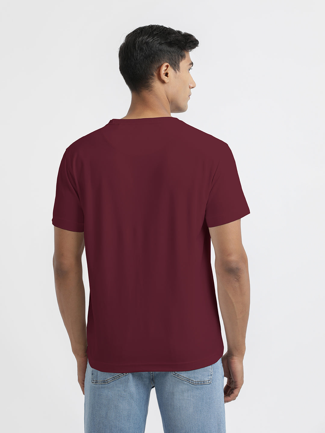Maroon Crew Neck T Shirt