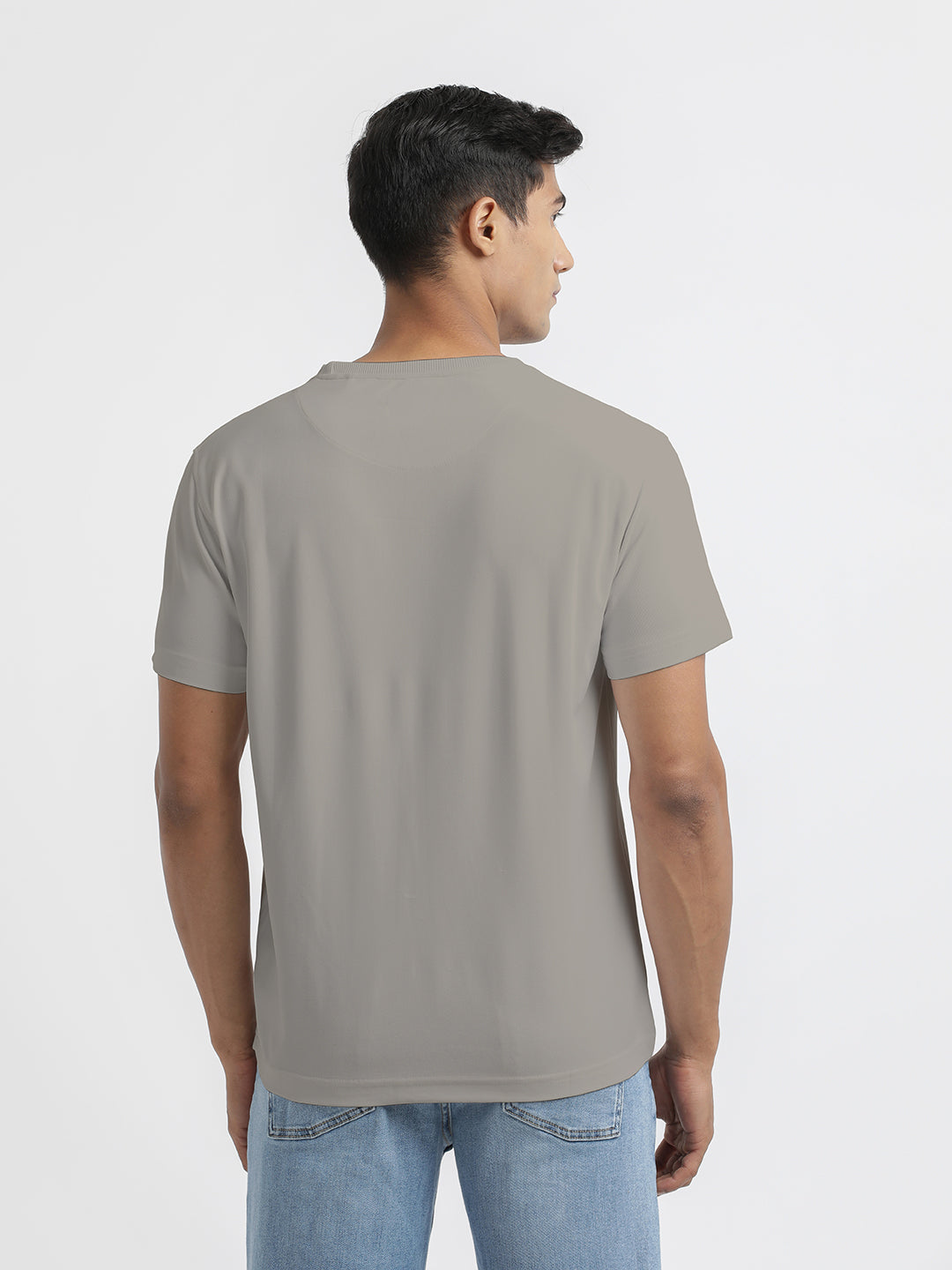 Peach Crew Neck T Shirt