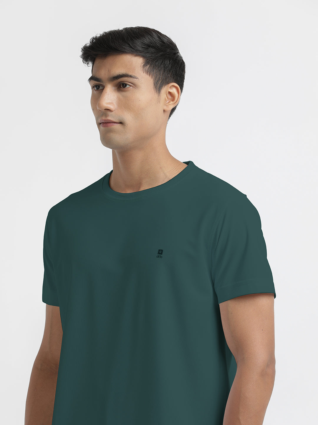Peacock Green Crew Neck T Shirt