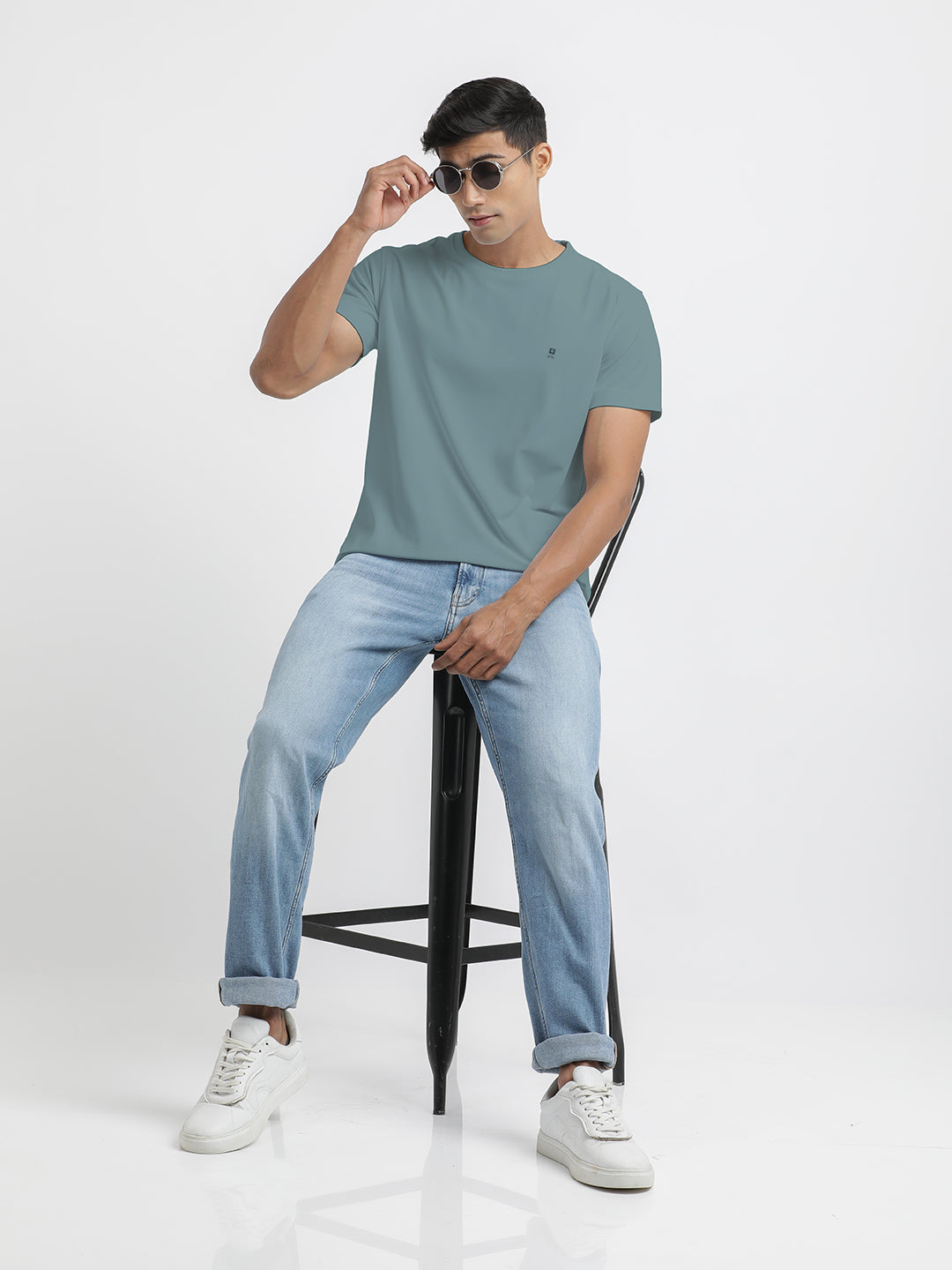 Sea Green Crew Neck T Shirt