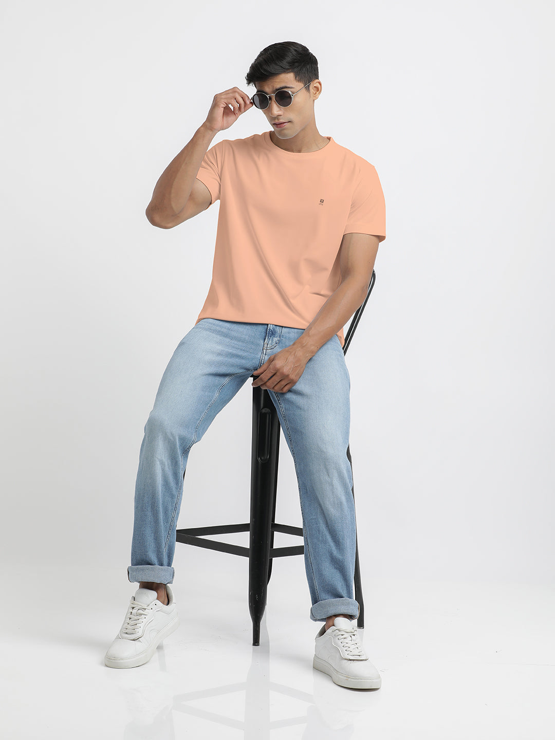 Beige Crew Neck T Shirt