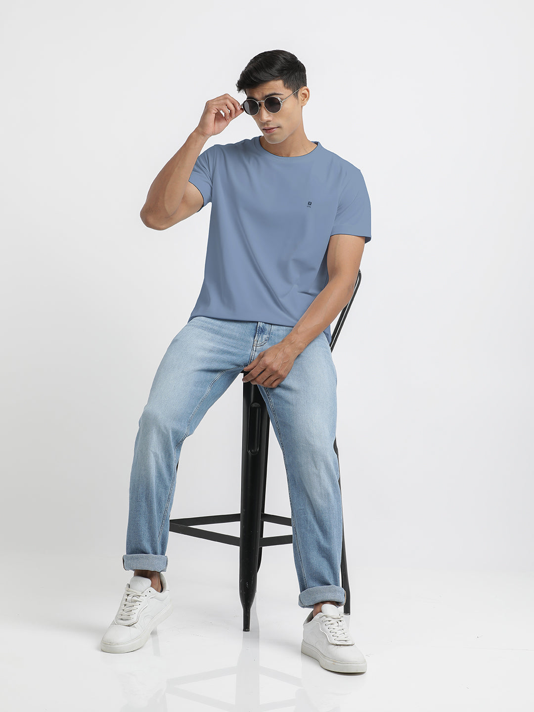 Light Grey Crew Neck T Shirt