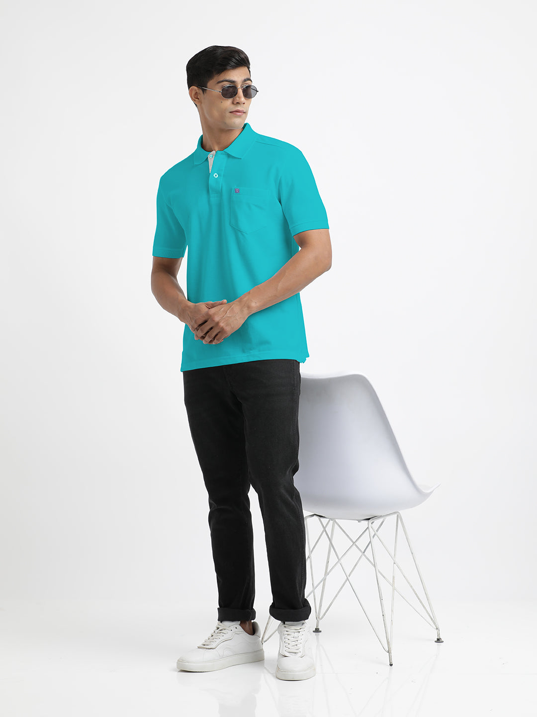 Sea Green Polo T Shirt