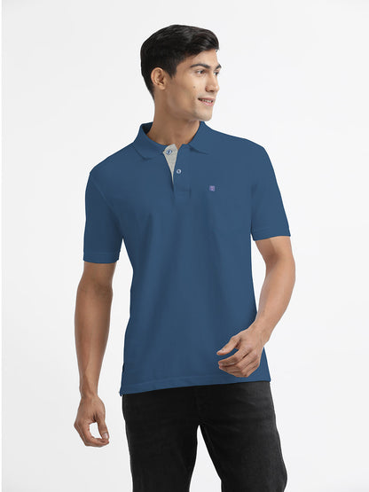 Denim Style Plain Polo Casual T Shirt
