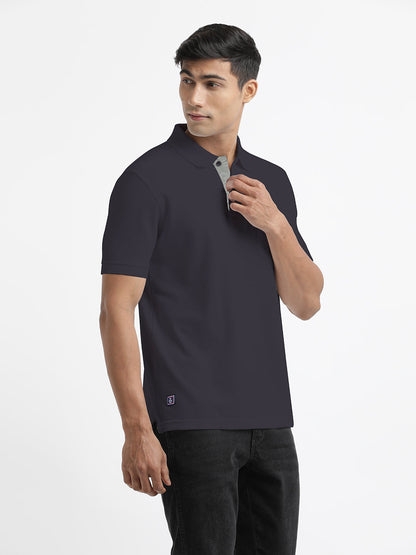 Dark Anthra Polo Collar T Shirt