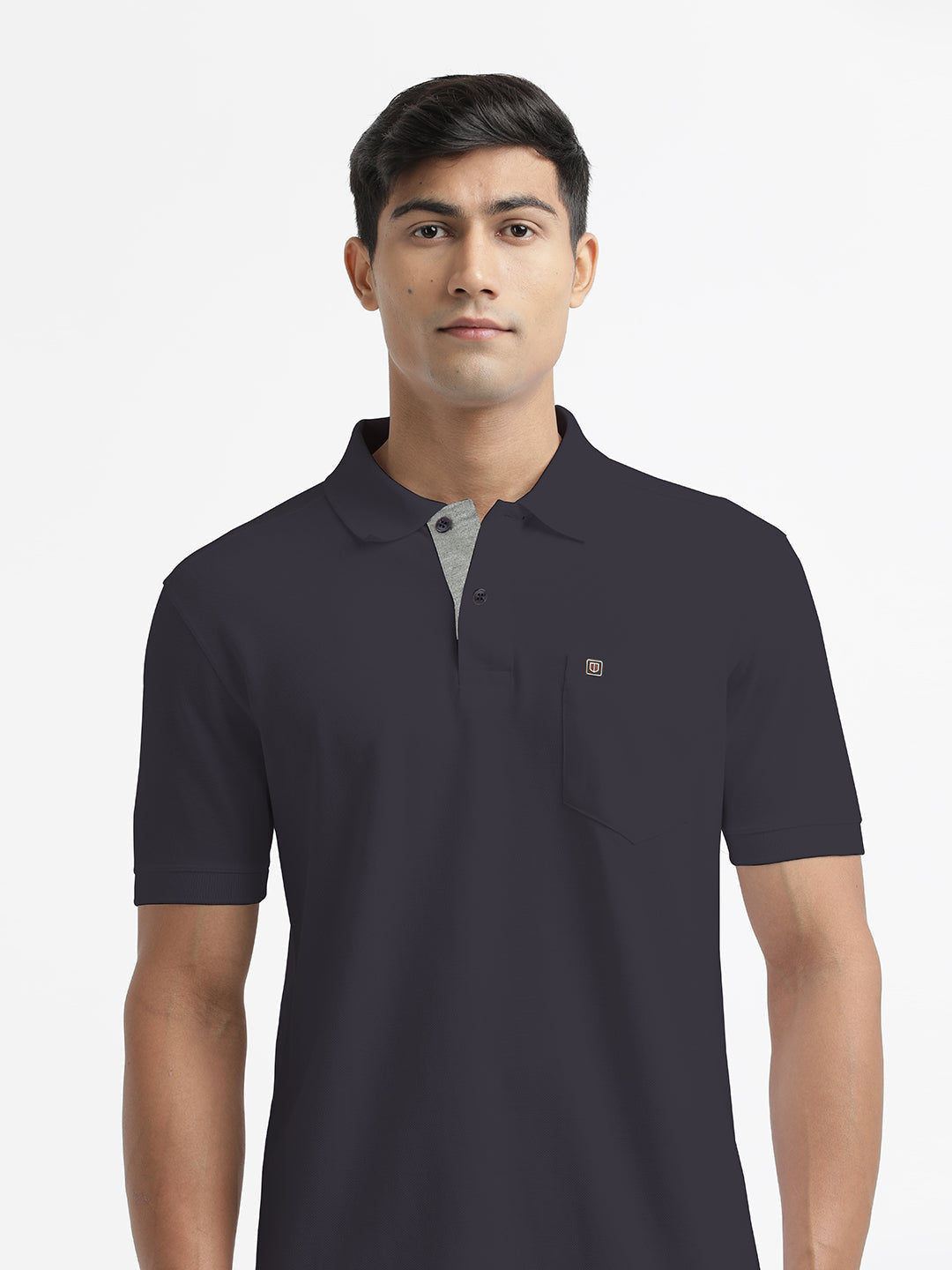 Dark Anthra Polo Collar T Shirt