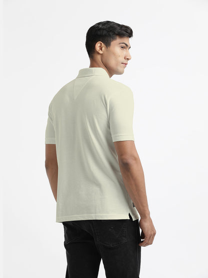 Oatmeal Melange Polo T Shirt