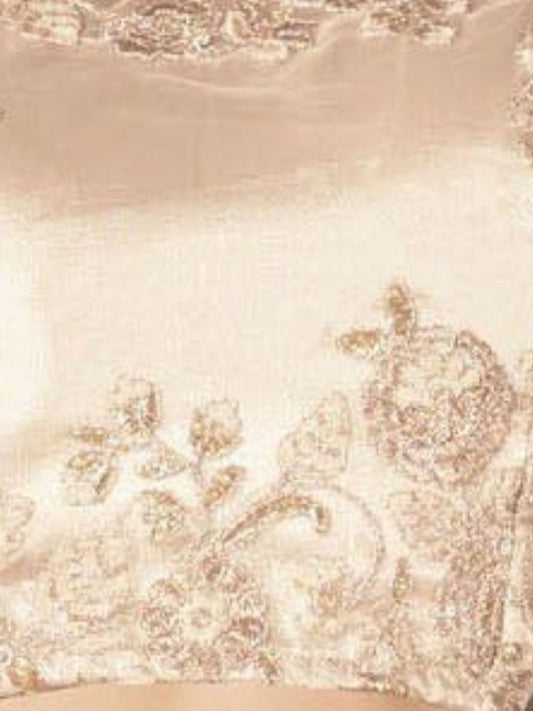 Odette Sky Blue Organza Printed Semi-Stitched lehenga For Women