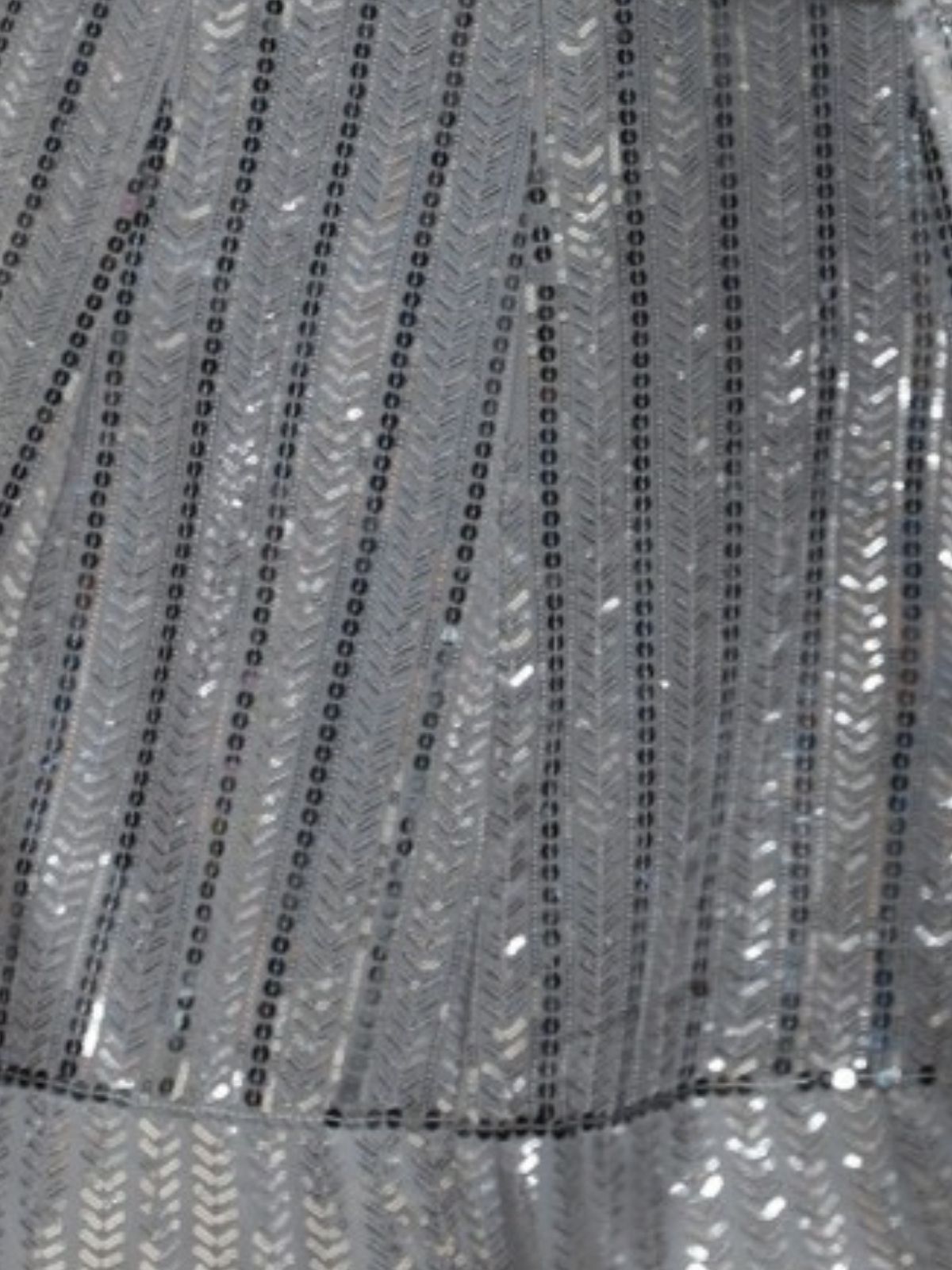 Odette Grey Georgette Embellished Semi-Stitched Lehenga For Women