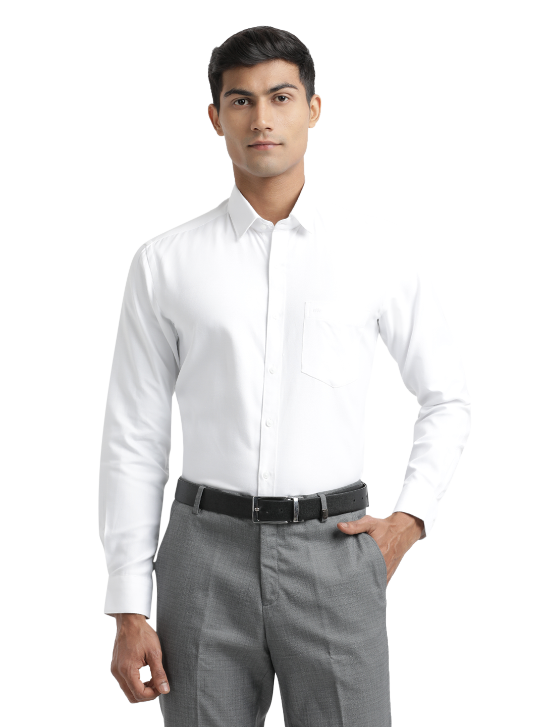 White Oxford Solid Formal Shirt