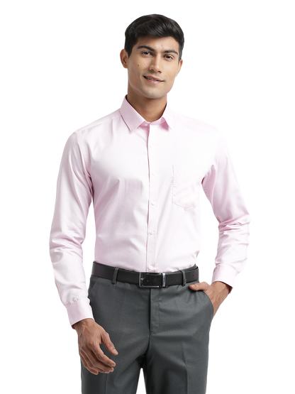 Baby Pink Micro Dobby Solid Shirt