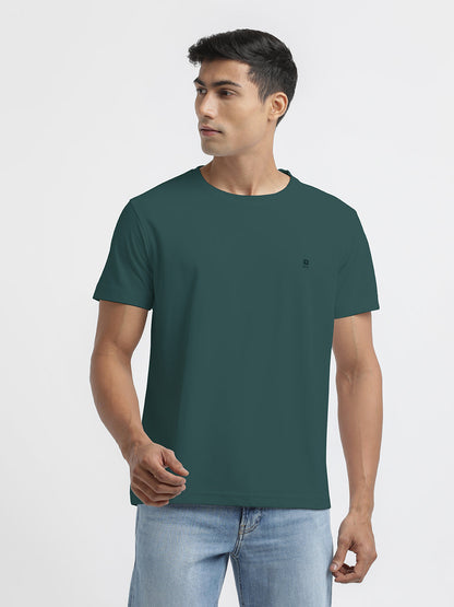 Peacock Green Crew Neck T Shirt
