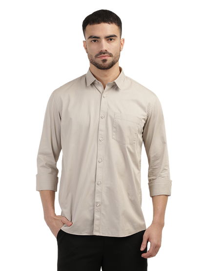 Sand Twill Solid Shirt
